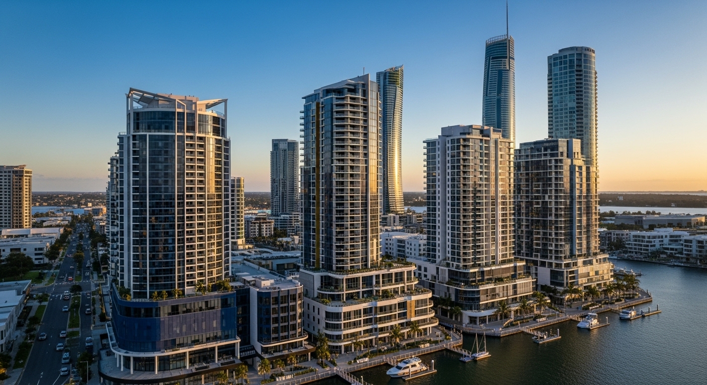 Gold Coast development aerial view